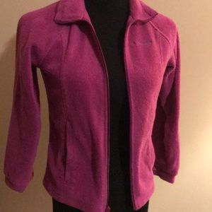 Columbia girls 10/12 soft fleece zip up jacket